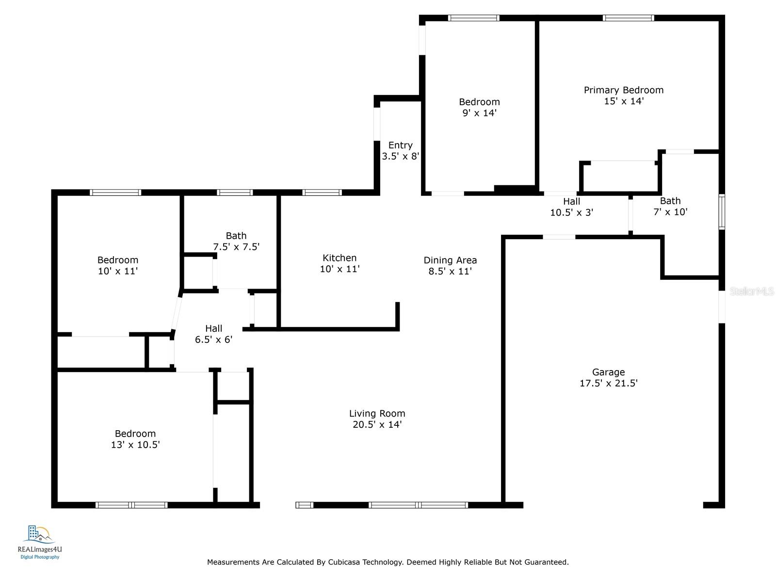 Floor plan with est room sizes