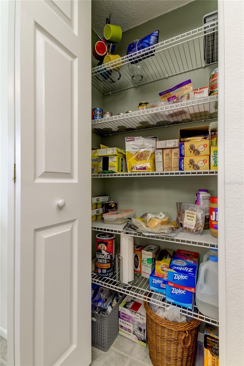 Shelved Closet Pantry in Kitchen!
