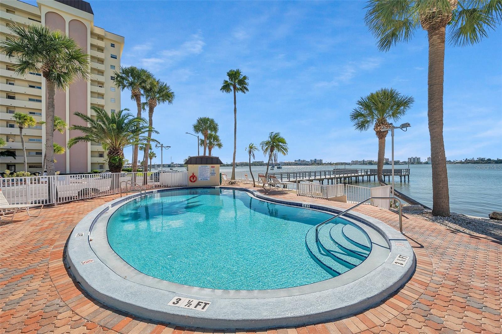 There are 2 pools. This one overlooks the Intracoastal waters.
