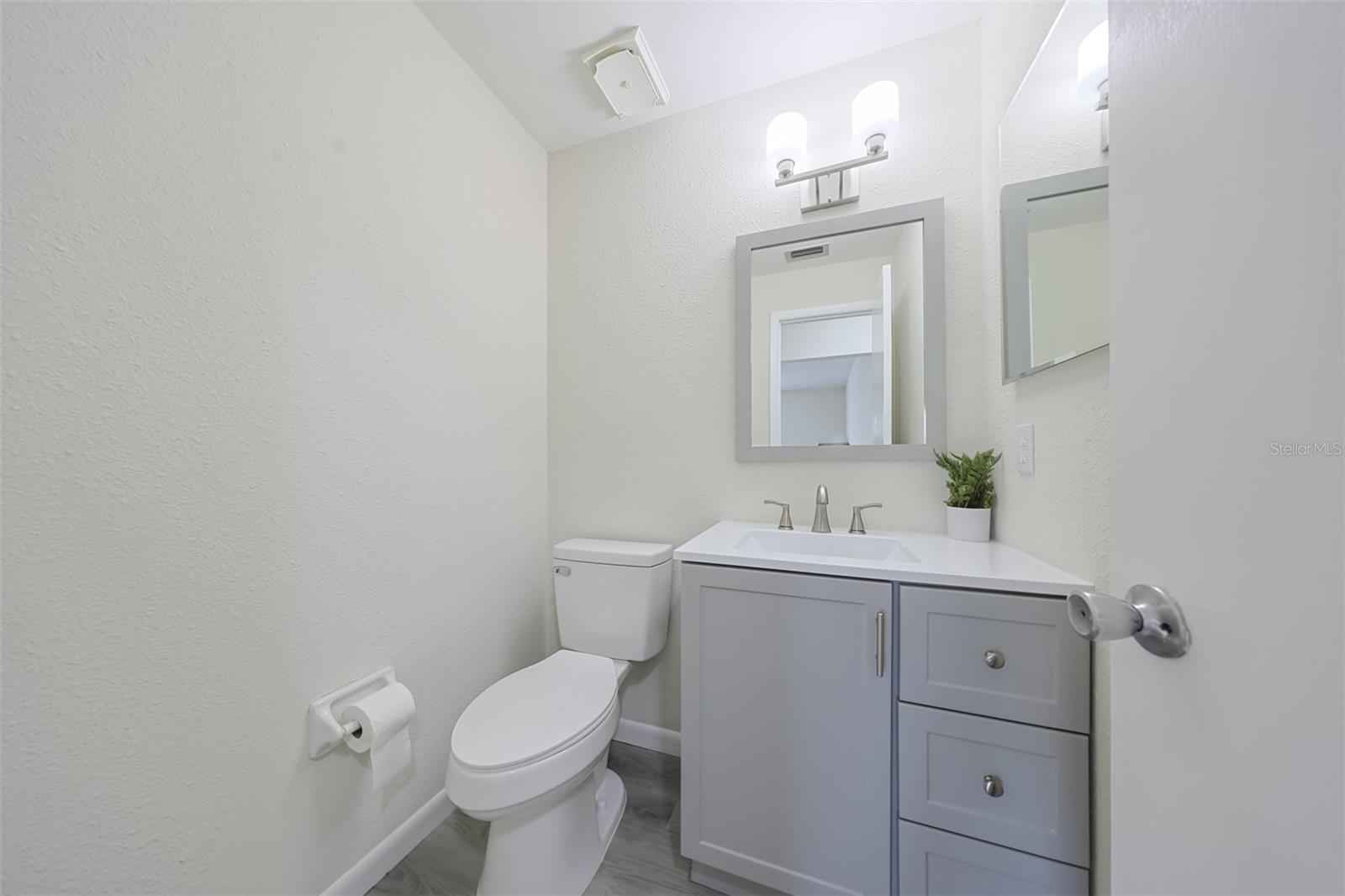 Guest Bathroom-New vanity, sink, fixtures, lighting & toilet