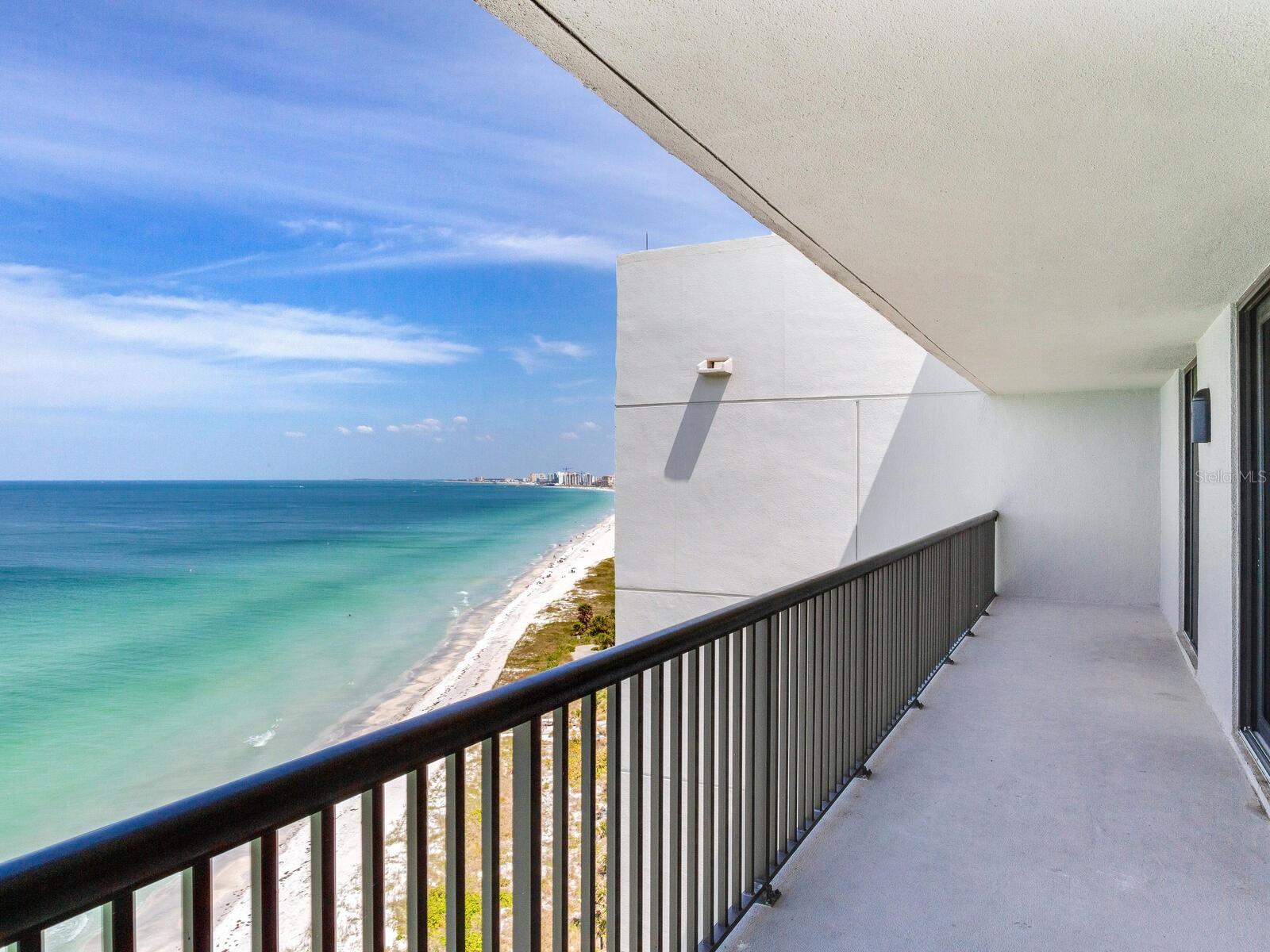 Endless views from this 144' long wrap around balcony
