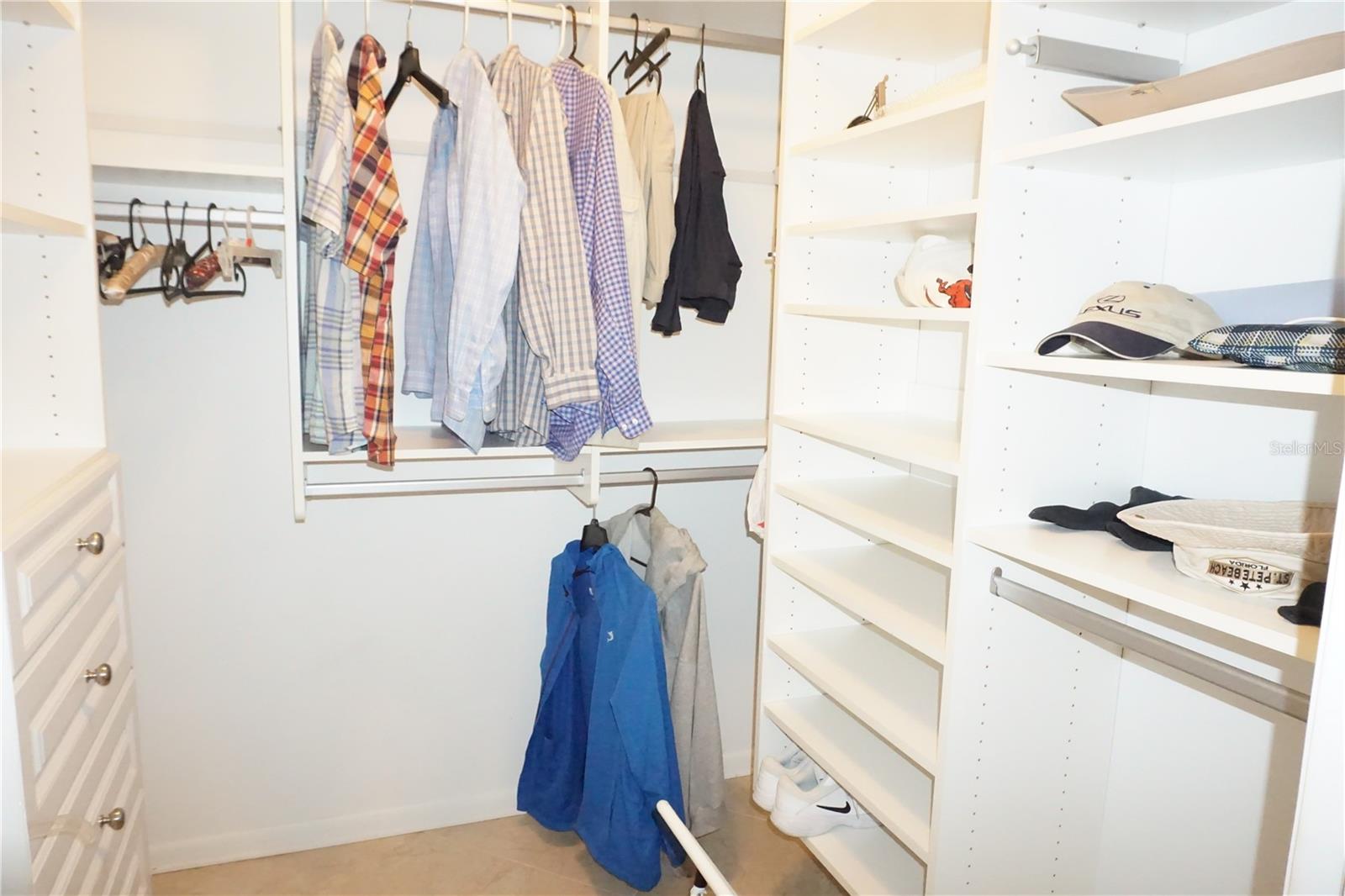 Custom closets in both bedrooms