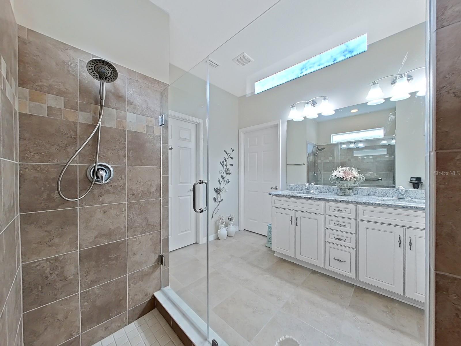 Large Walk-In Shower with Bench