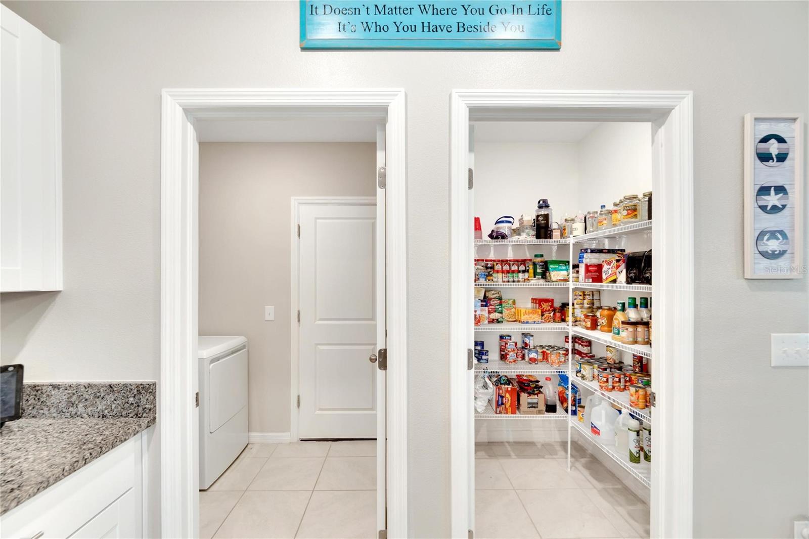 walk in pantry and laundry room
