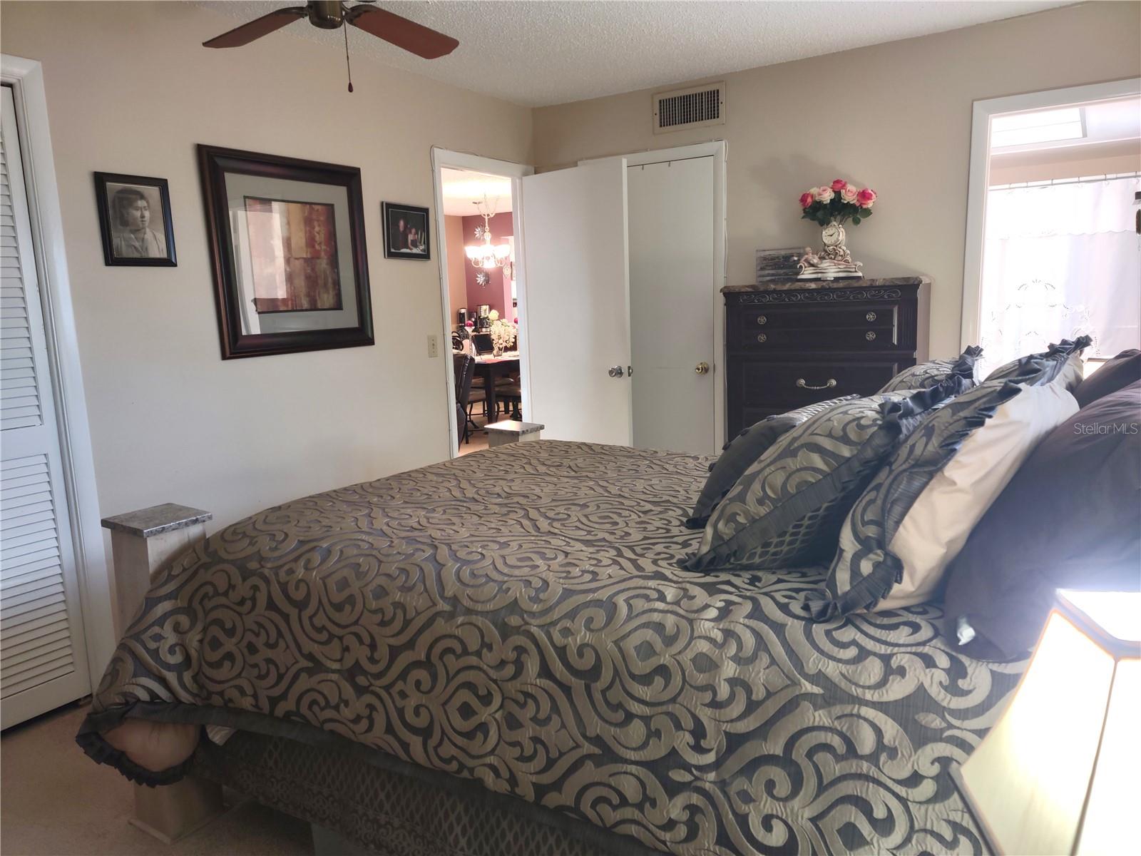 Master Bedroom offers both a wall closet on left and a walk-in closet behind entrance door