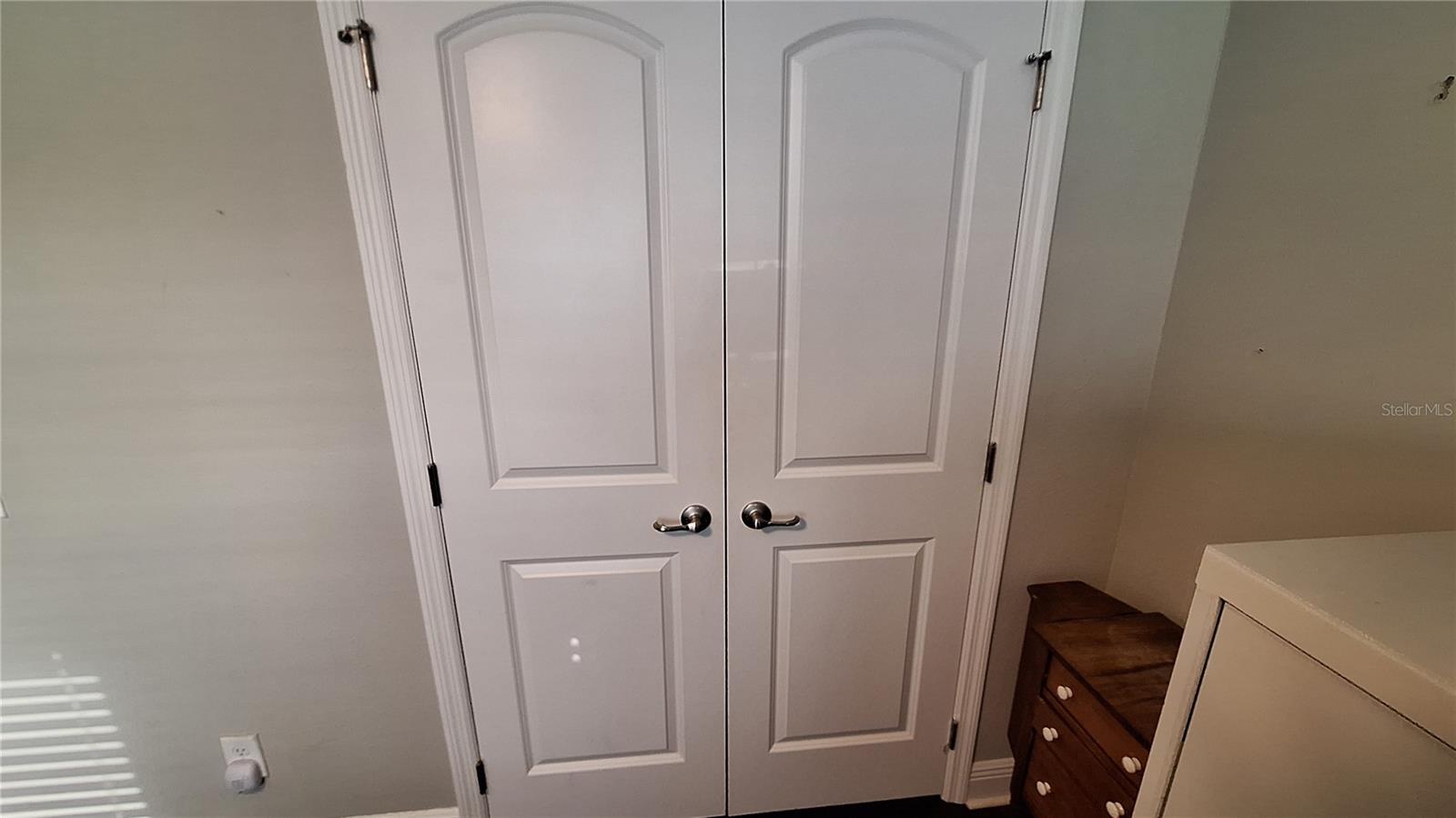 Double door to closet