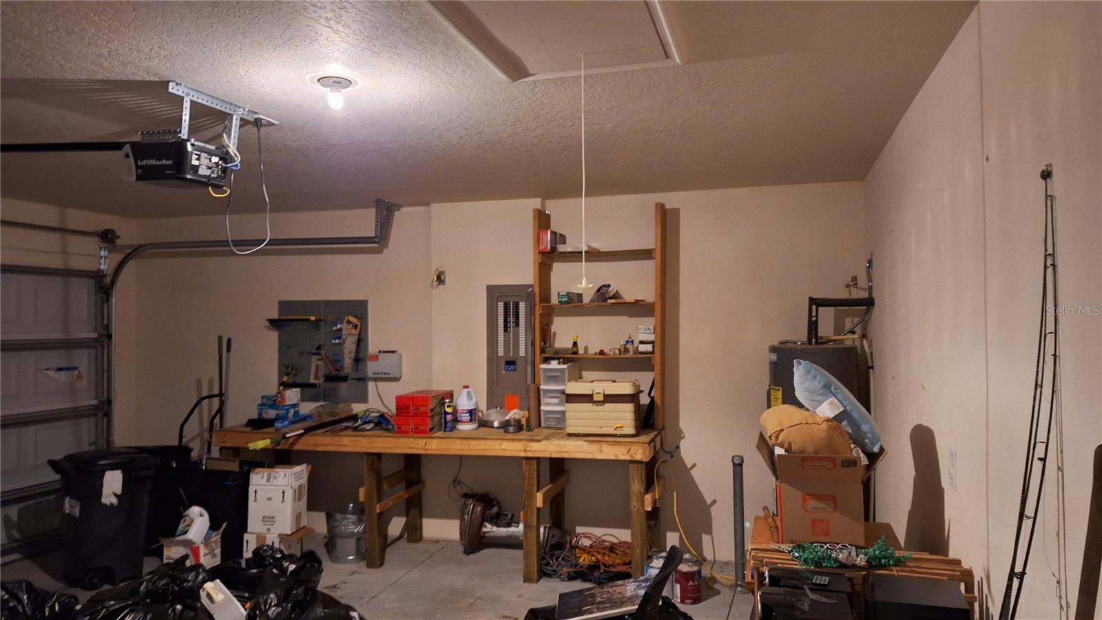 Work bench and pull down Attic steps
