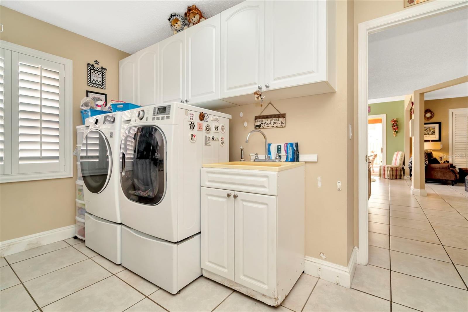 Large Laundry room with cabinets and sink
