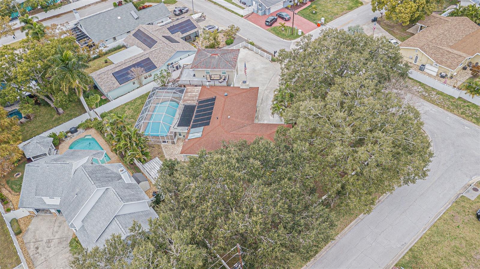 aerial shot of your entire lot area (roof has been