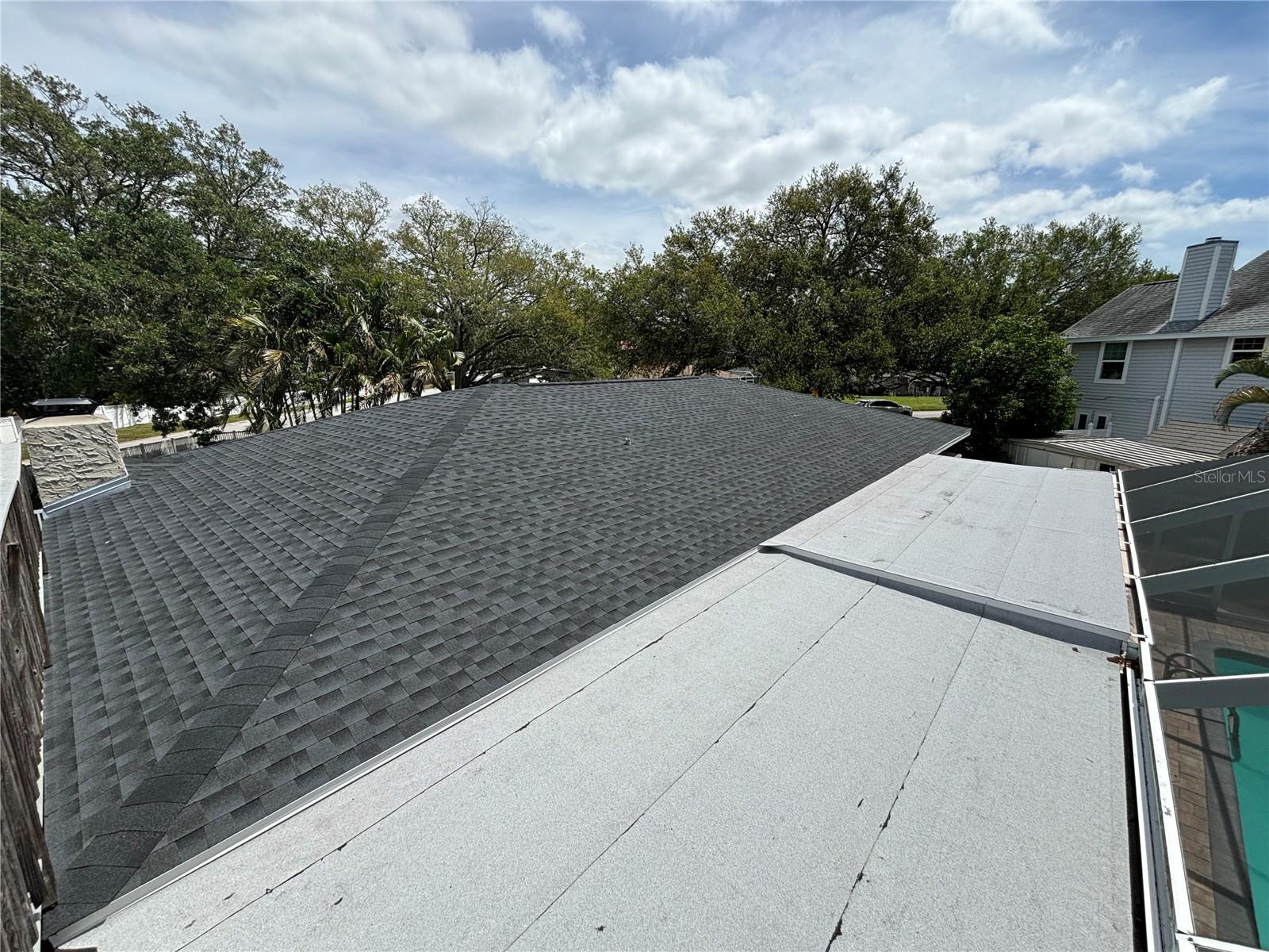 brand new shingle roof, also on the detached garage