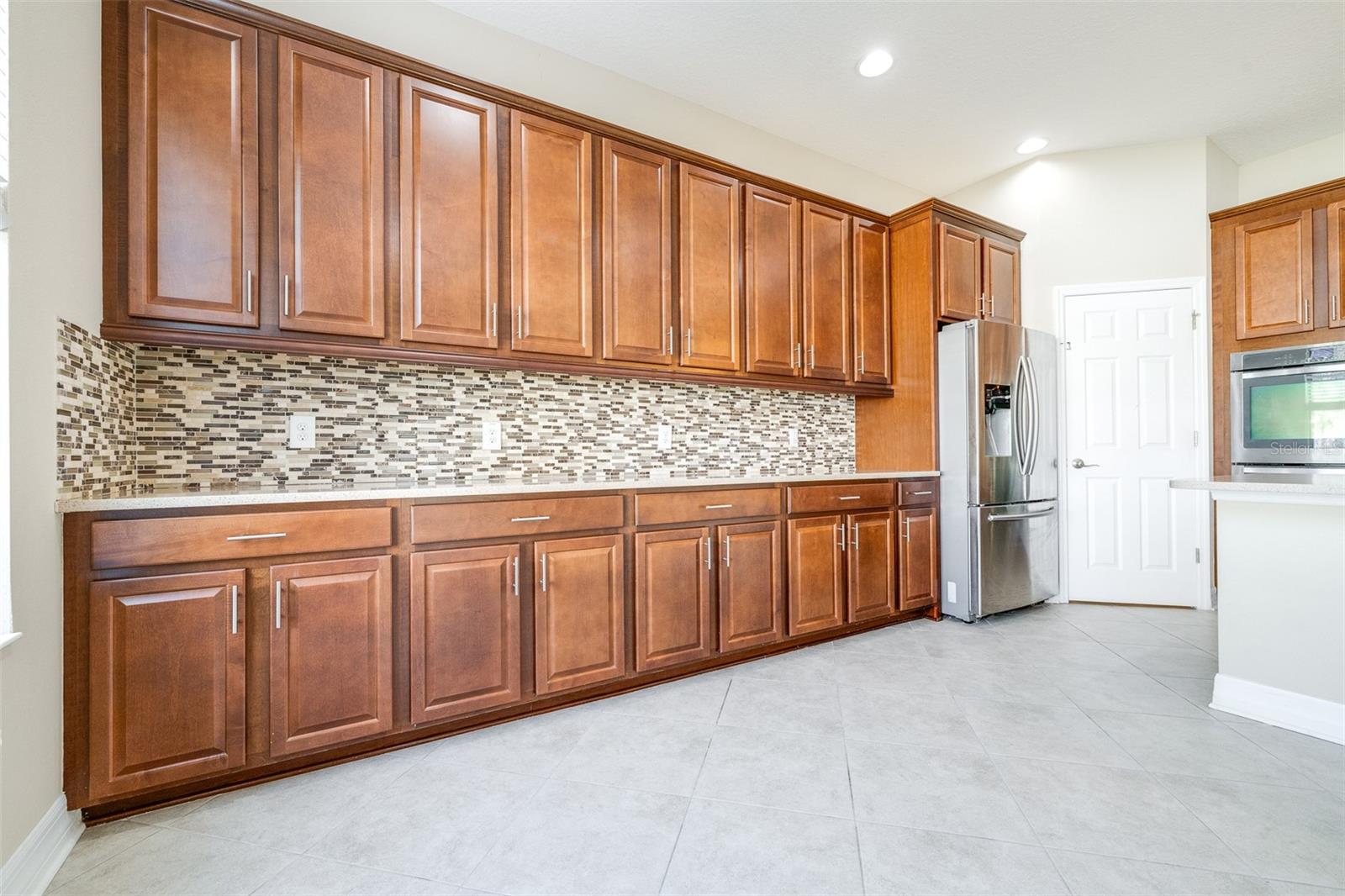 Extra, upgraded cabinets line the entire wall!