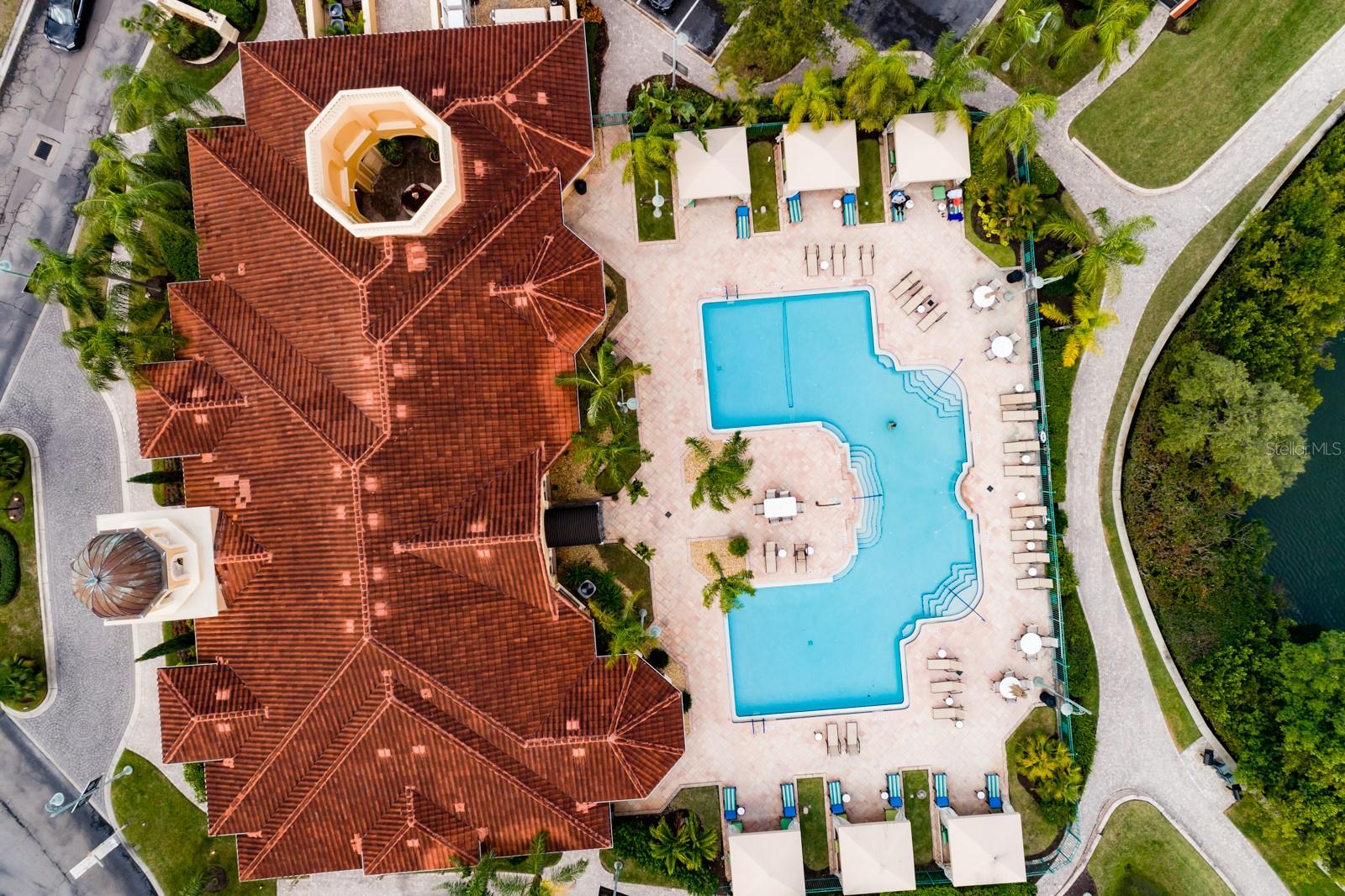Aerial view of the Clubhouse