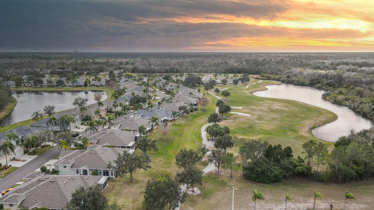 Aerial Pond & Golf Course