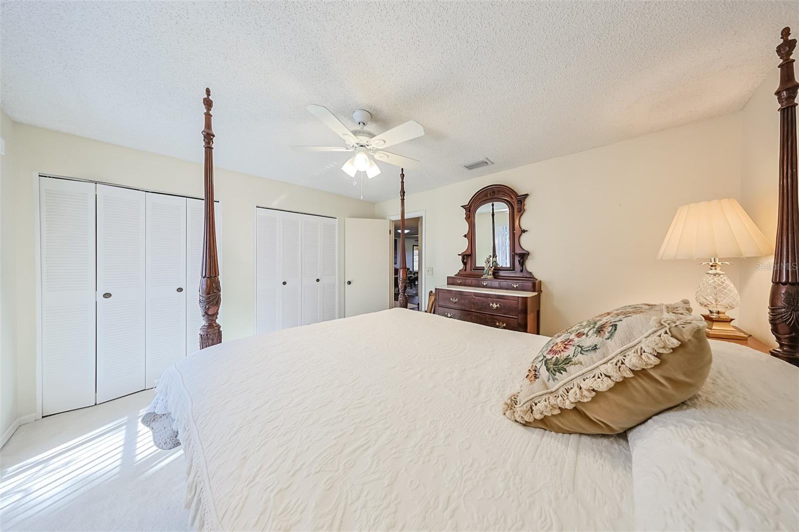 Guest Bathroom has been updated with large walk-in shower (notice the grab bar handle for safety and low entry to walk in with ease) granite counters and tons of lighting to primp for a night out on the town.