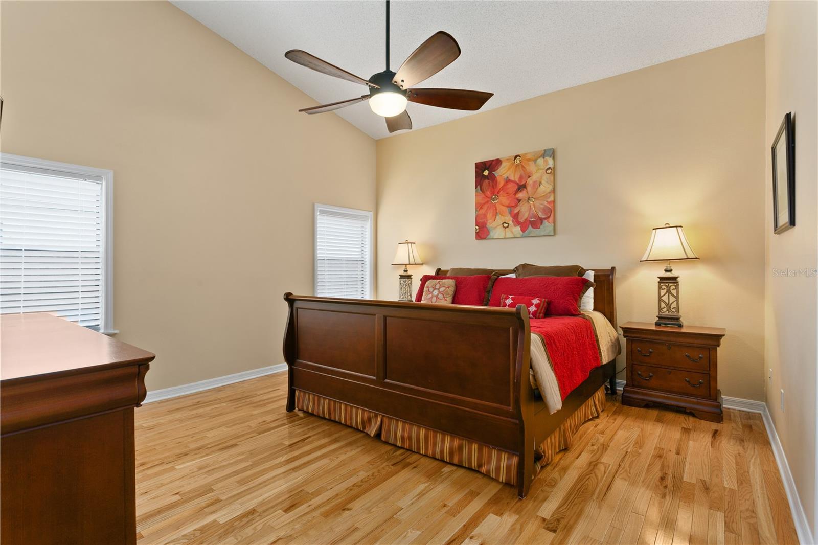 OVERSIZED Master bedroom w/cathedral ceilings and LARGE WALK-IN CLOSET.