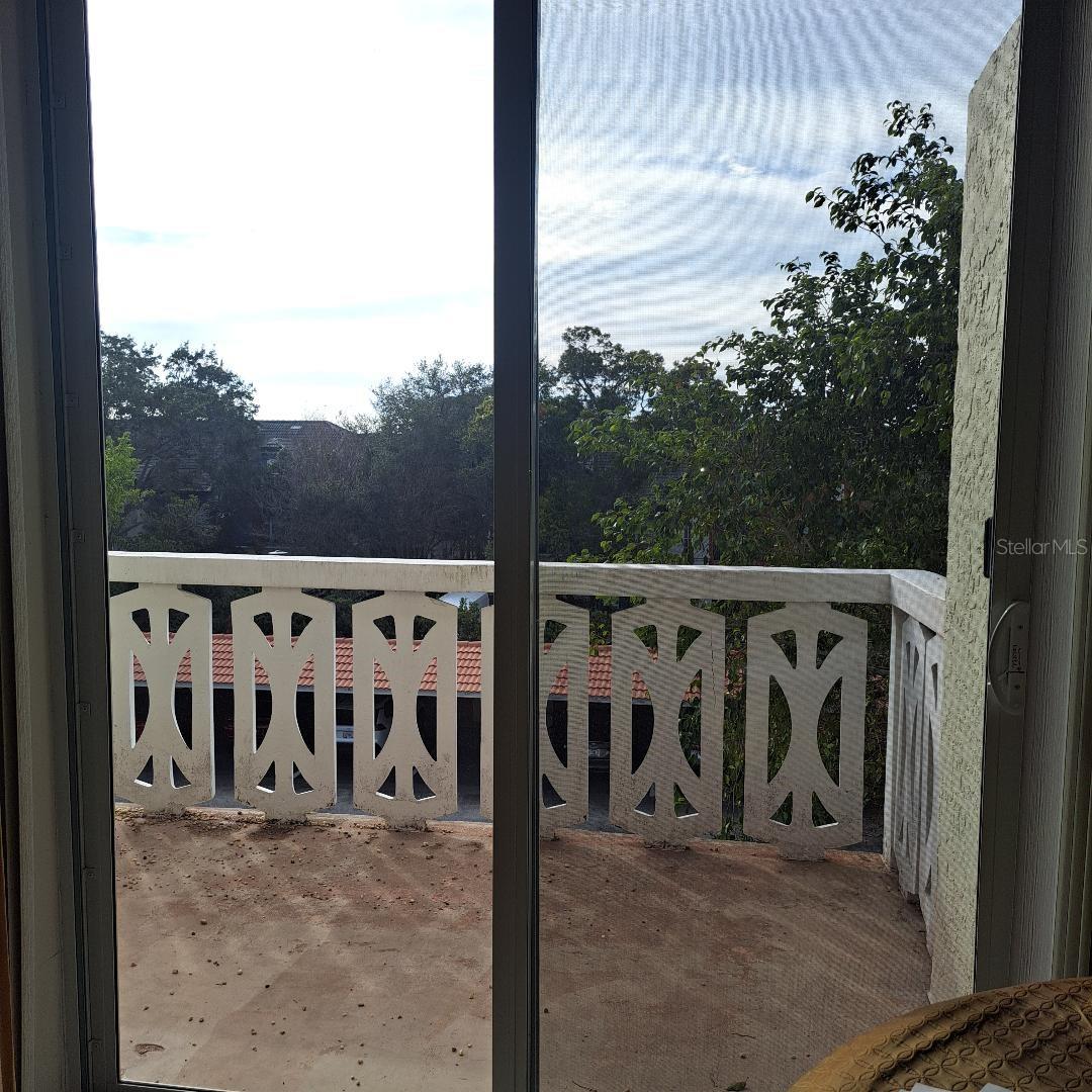 balcony off dining area, hurricane doors
