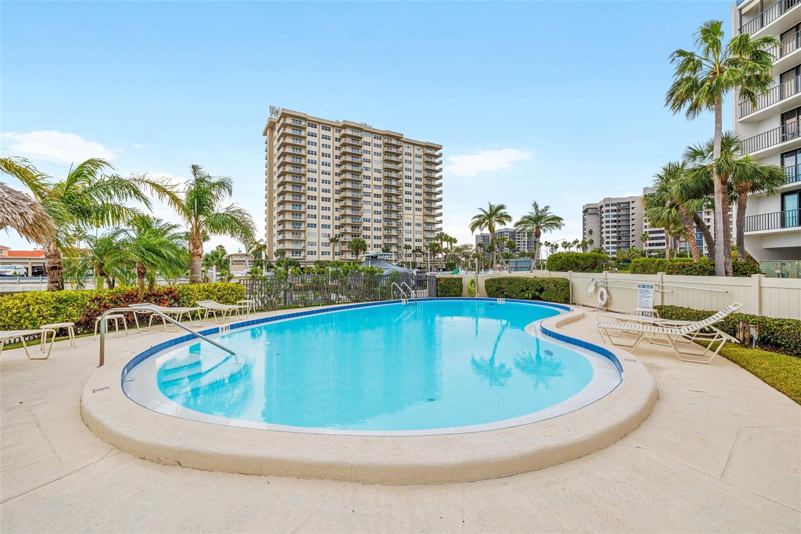 Inviting Pool Setting Right On Intracoastal Water