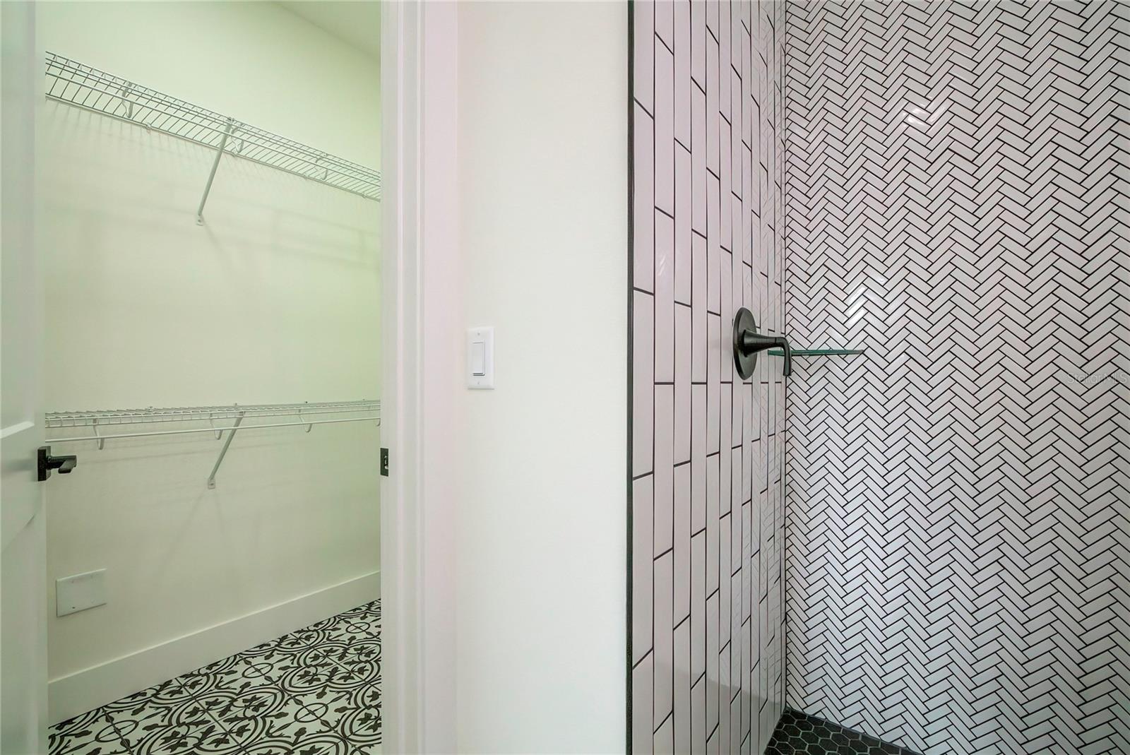 Walk in closet/shower