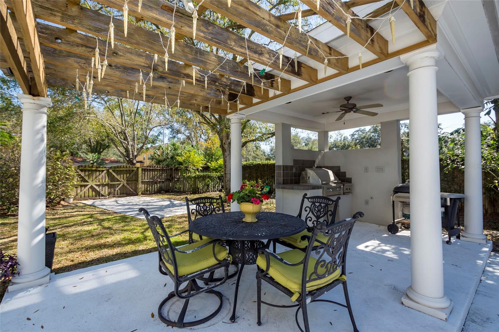 Outside Dining with Covered Grill Area