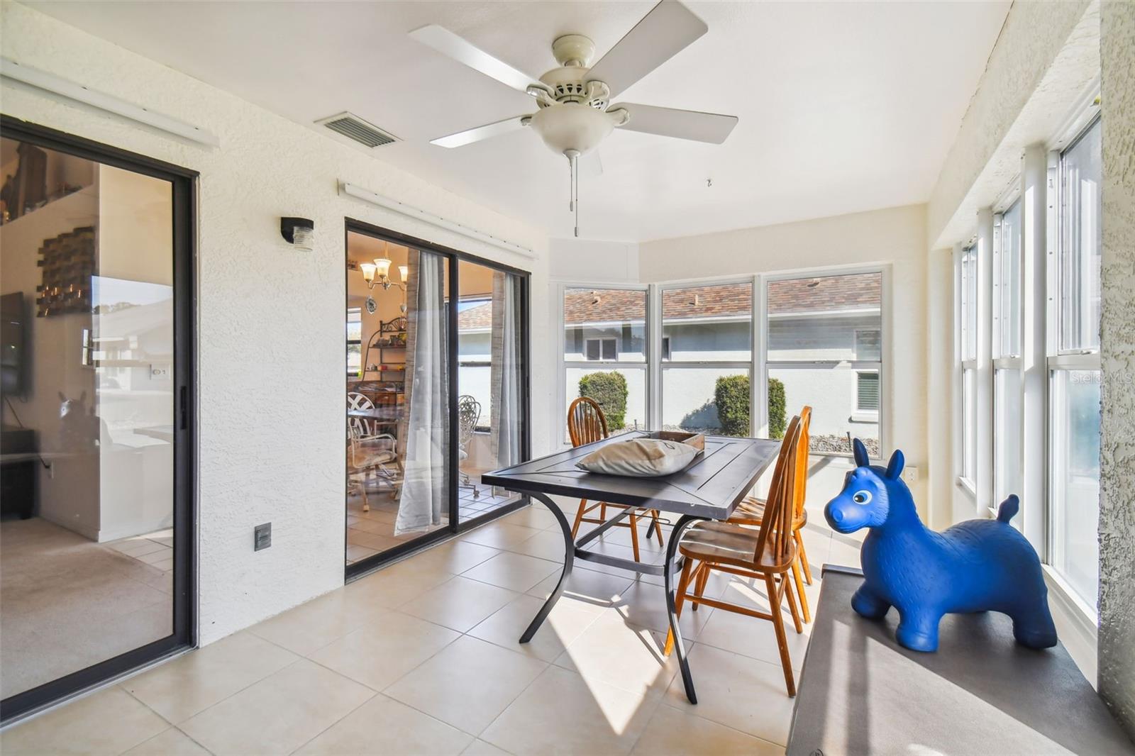 Finished enclosed sunroom