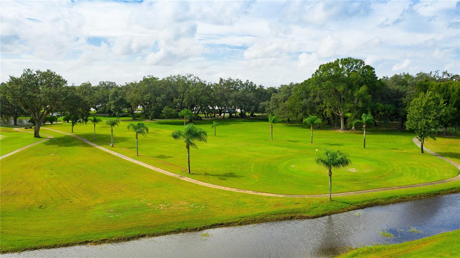 Community has three nine-hole golf courses.