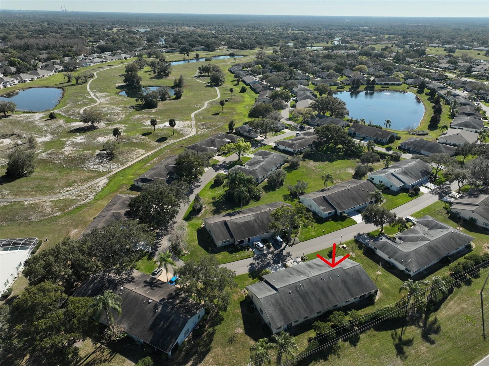 Aerial view of Home & Neighborhood