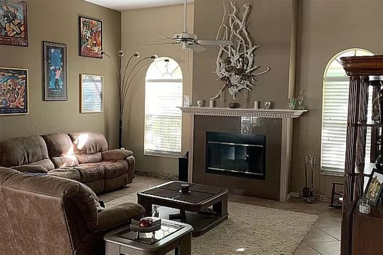 Cozy up to this great size family room around the fireplace