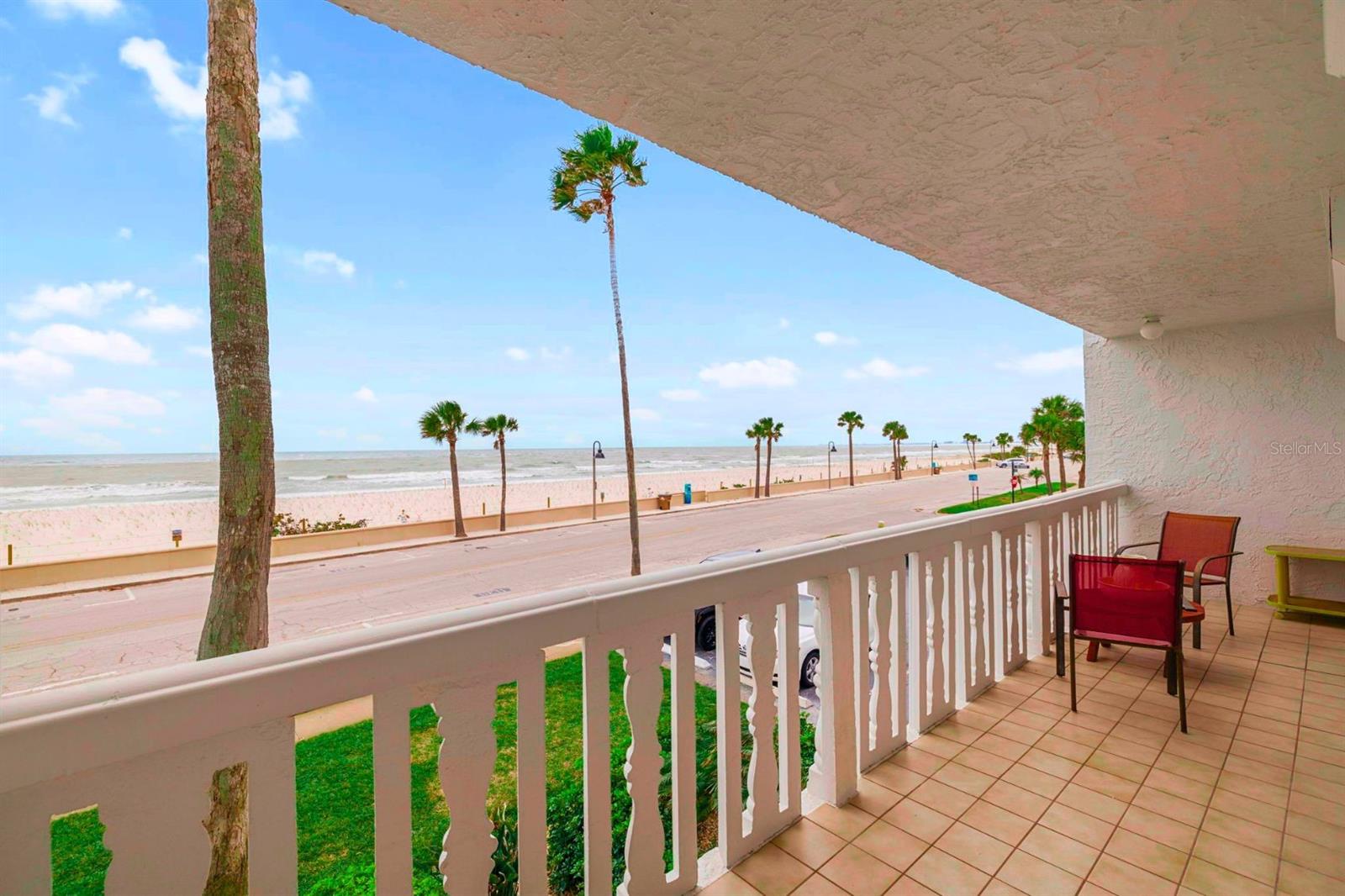 Oversized Balcony directly facing beautiful Pass-a-Grille Beach