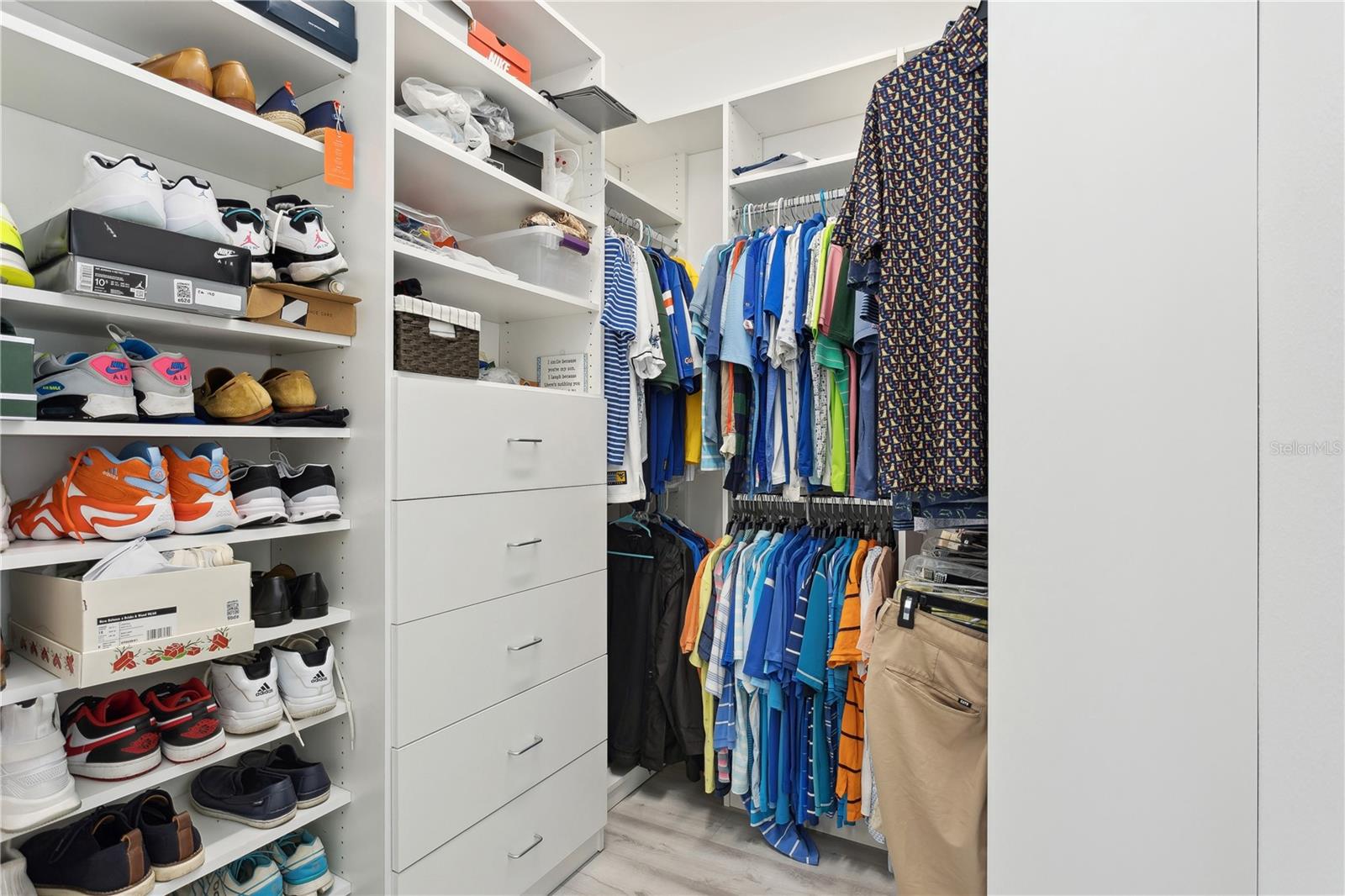 One of two walk in closets