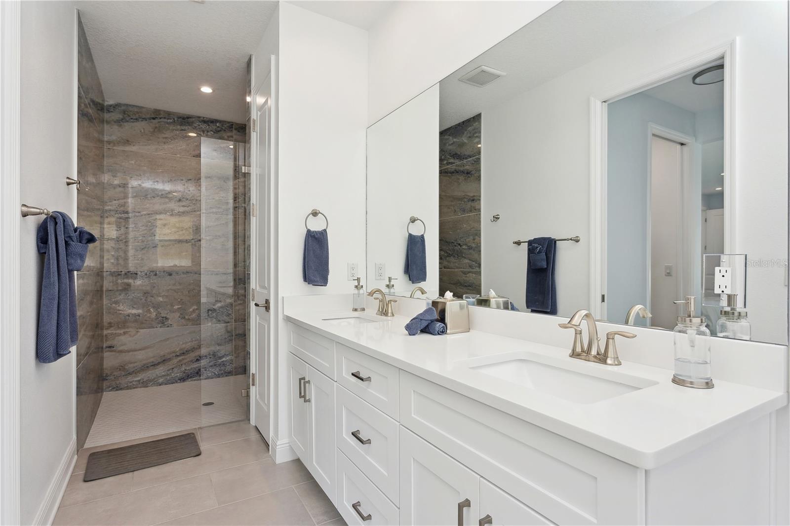 Primary Bathroom with large shower