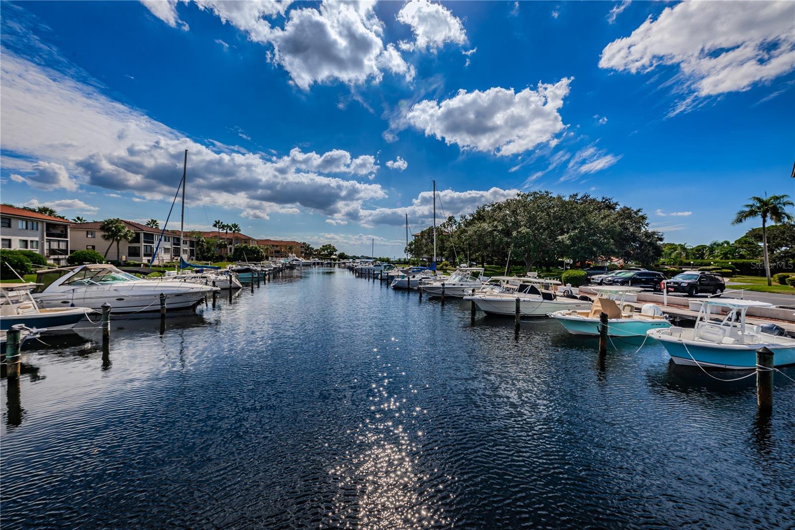 Tarpon Cove marina is on the east side of property