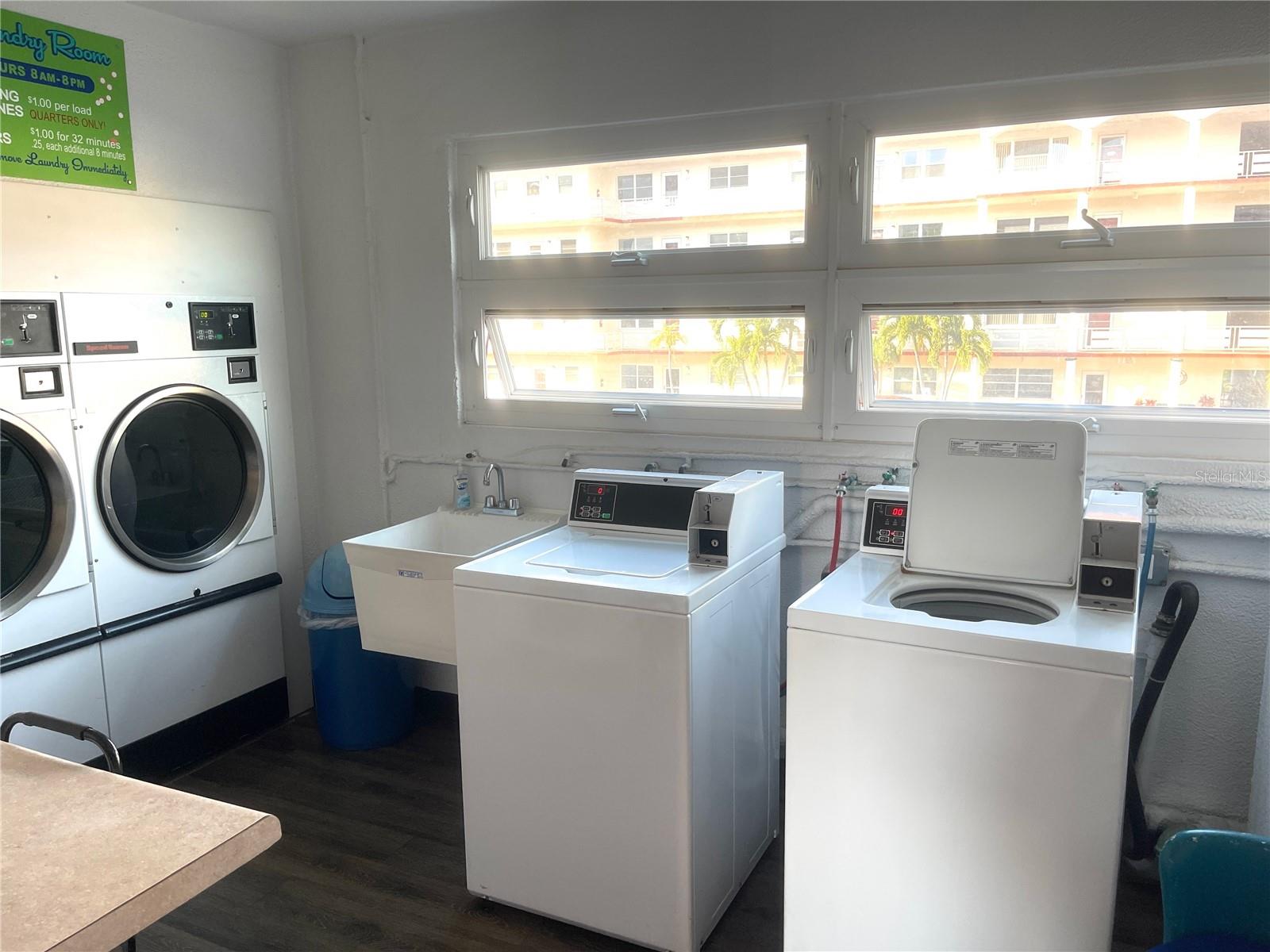 2nd floor laundry room is right around the corner from the unit!