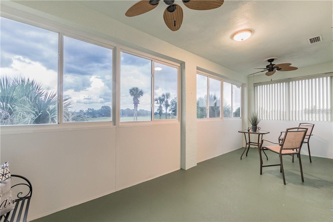 Second floor lanai with great view of golf course