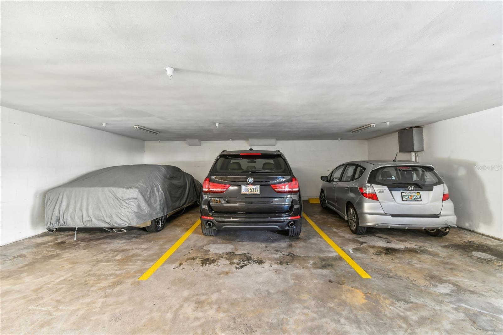 #607A assigned parking, center spot (black vehicle)