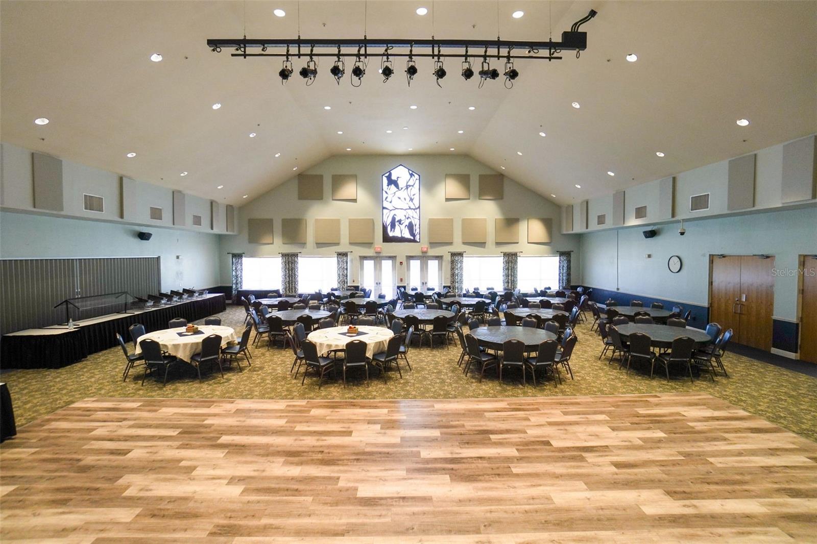 View of Banquet Hall from the stage.