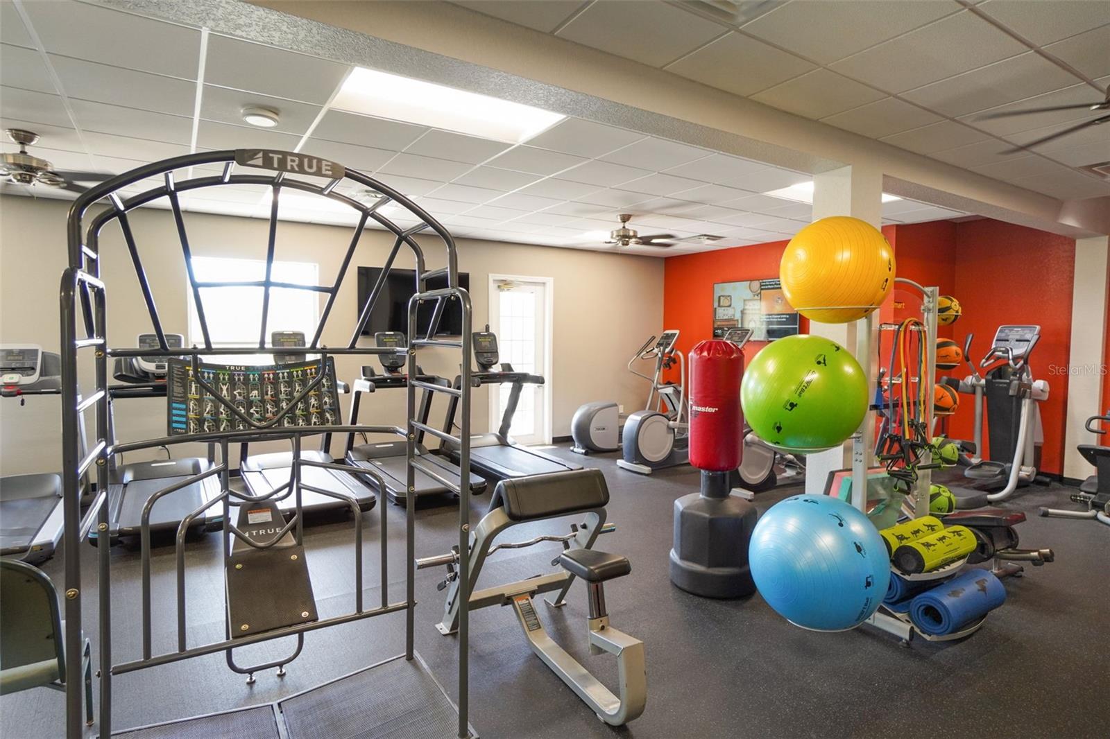 Go for a workout in the fitness center.