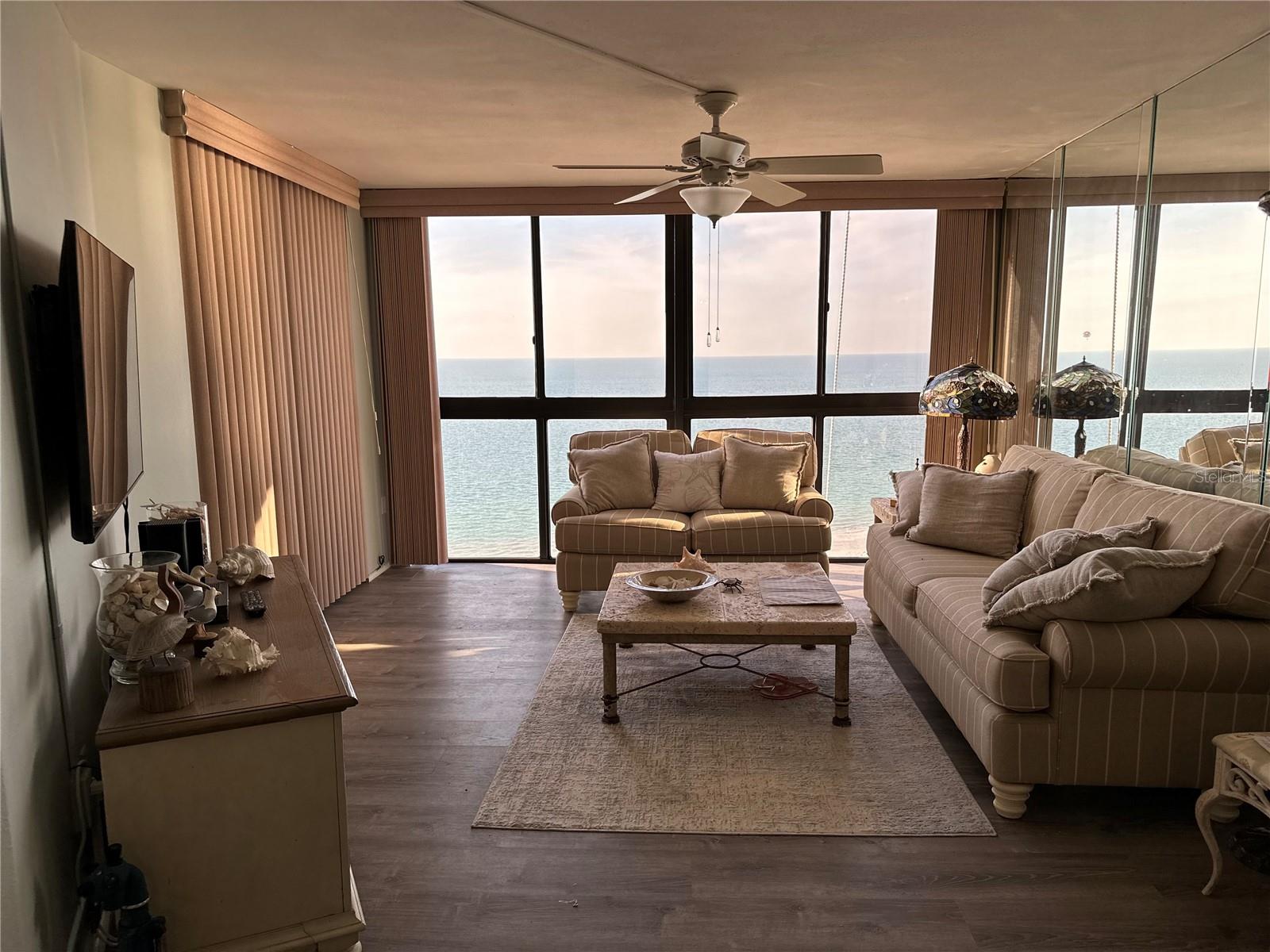 Living room views of the beach
