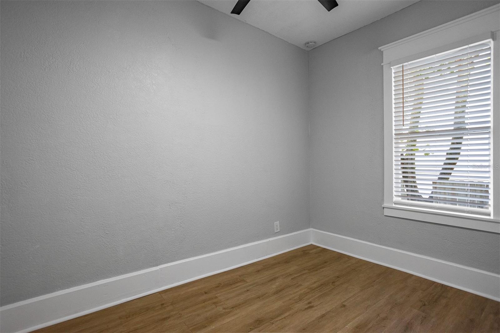 Third bedroom/nursery/office with new ceiling fan/light