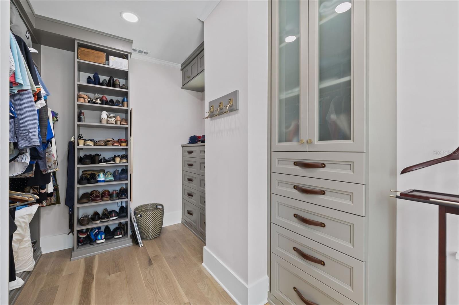 Customized closet with plenty of drawers