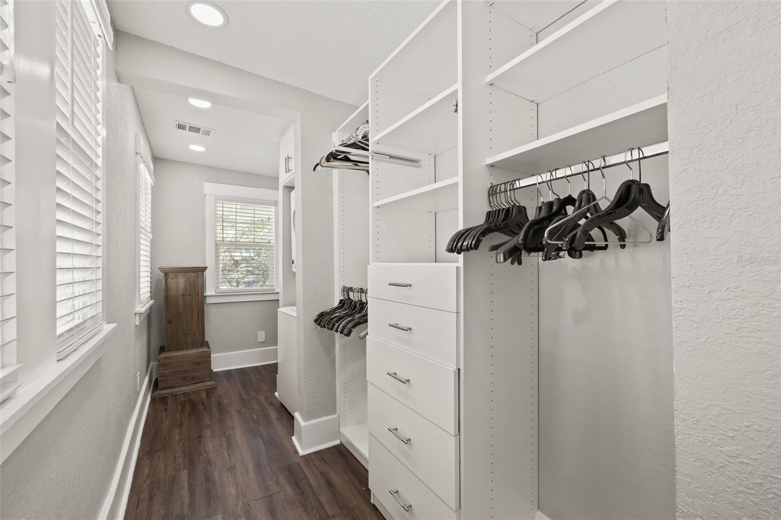 Apartment closet with stack Washer / Dryer