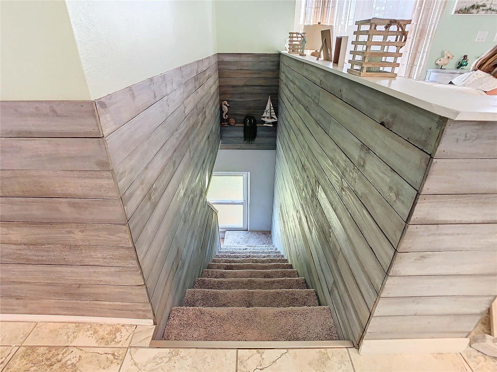 Indoor stairway to lower level