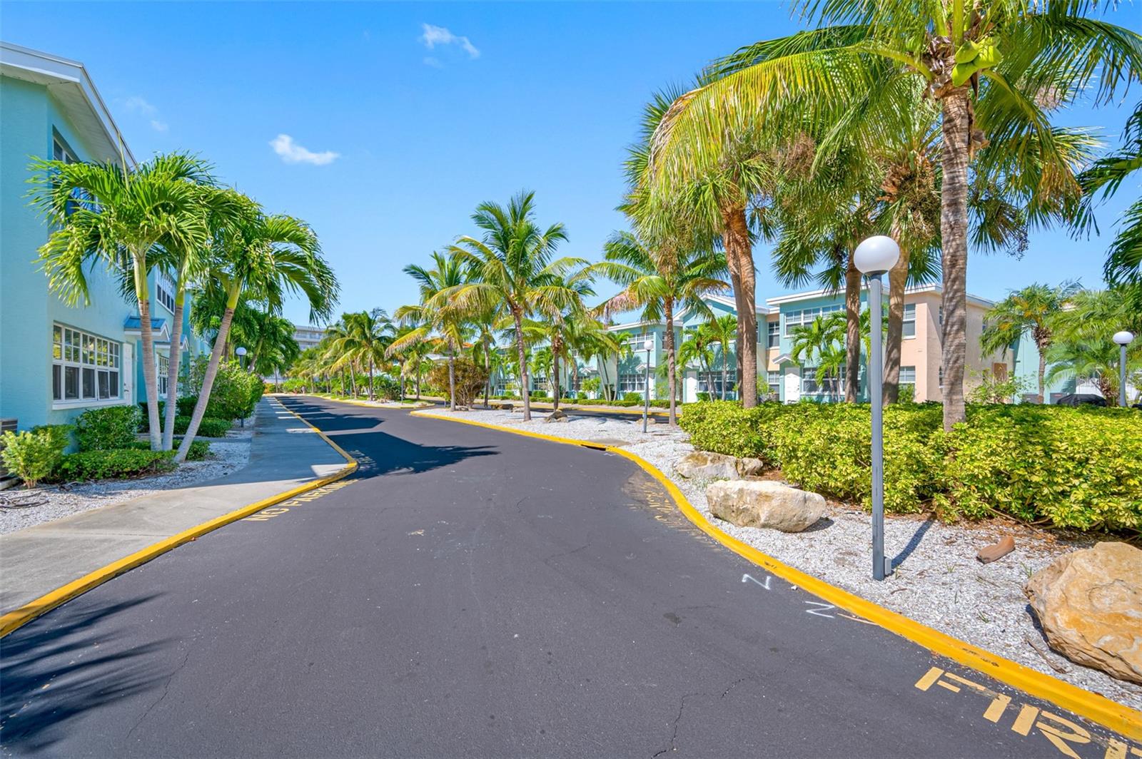 Lush Palm Landscaped Promenade