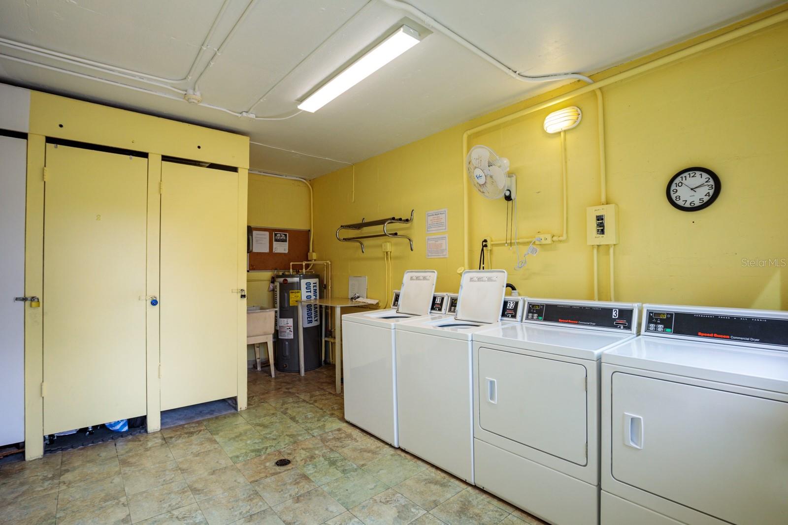 Bldg community Laundry room & unit Storage lockers. Every building has a laundry room.