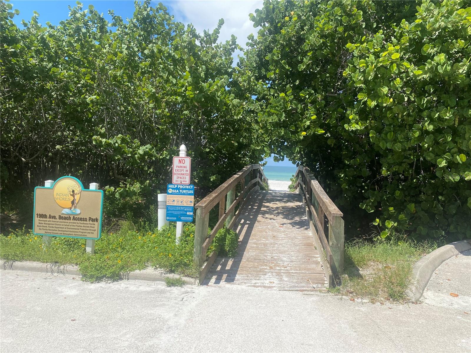 Beach access and parking five minutes away