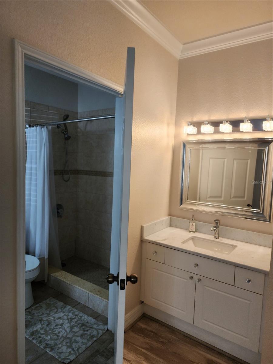 vanity going into full master bath