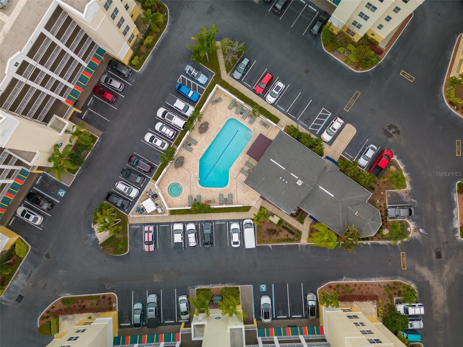 Community Pool Aerial View
