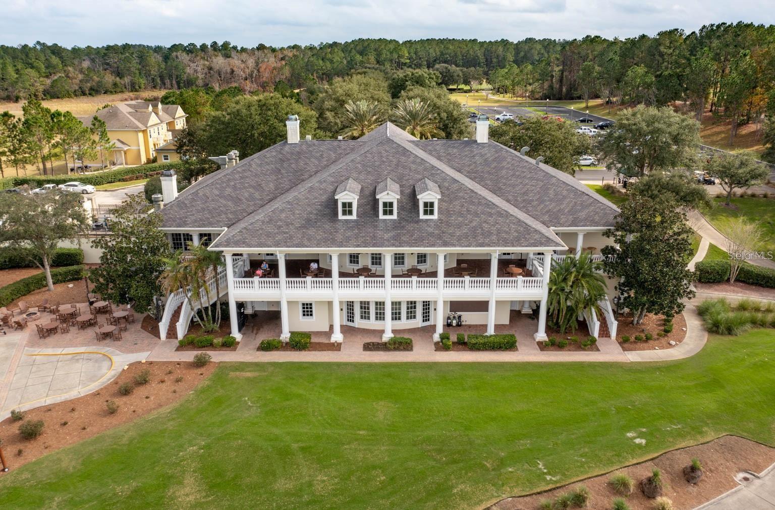 Back of golf Clubhouse