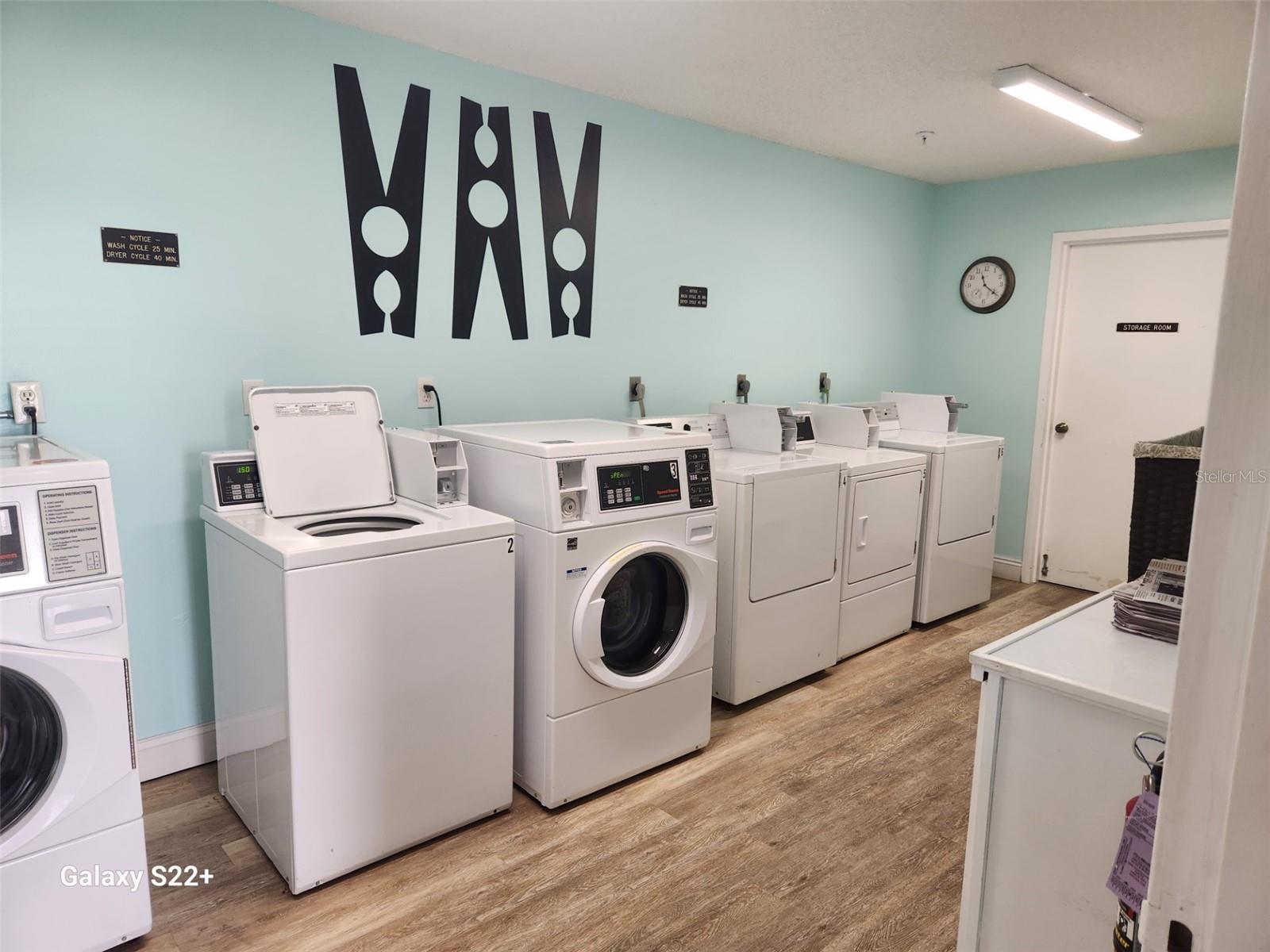 There is a washer/dryer in the unit - there is a laundry on the 1st floor.