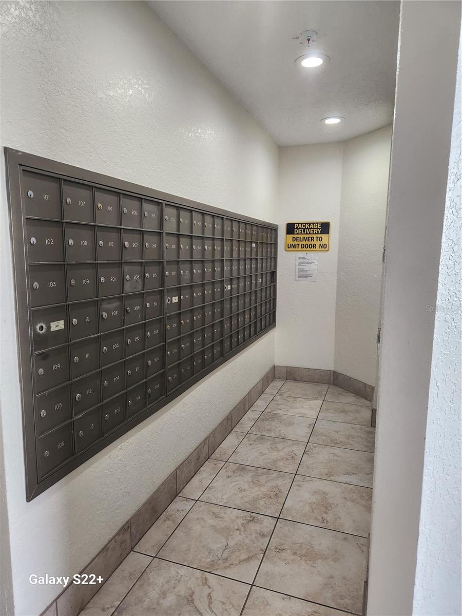Mail boxes are on the 1st floor next to the lobby.