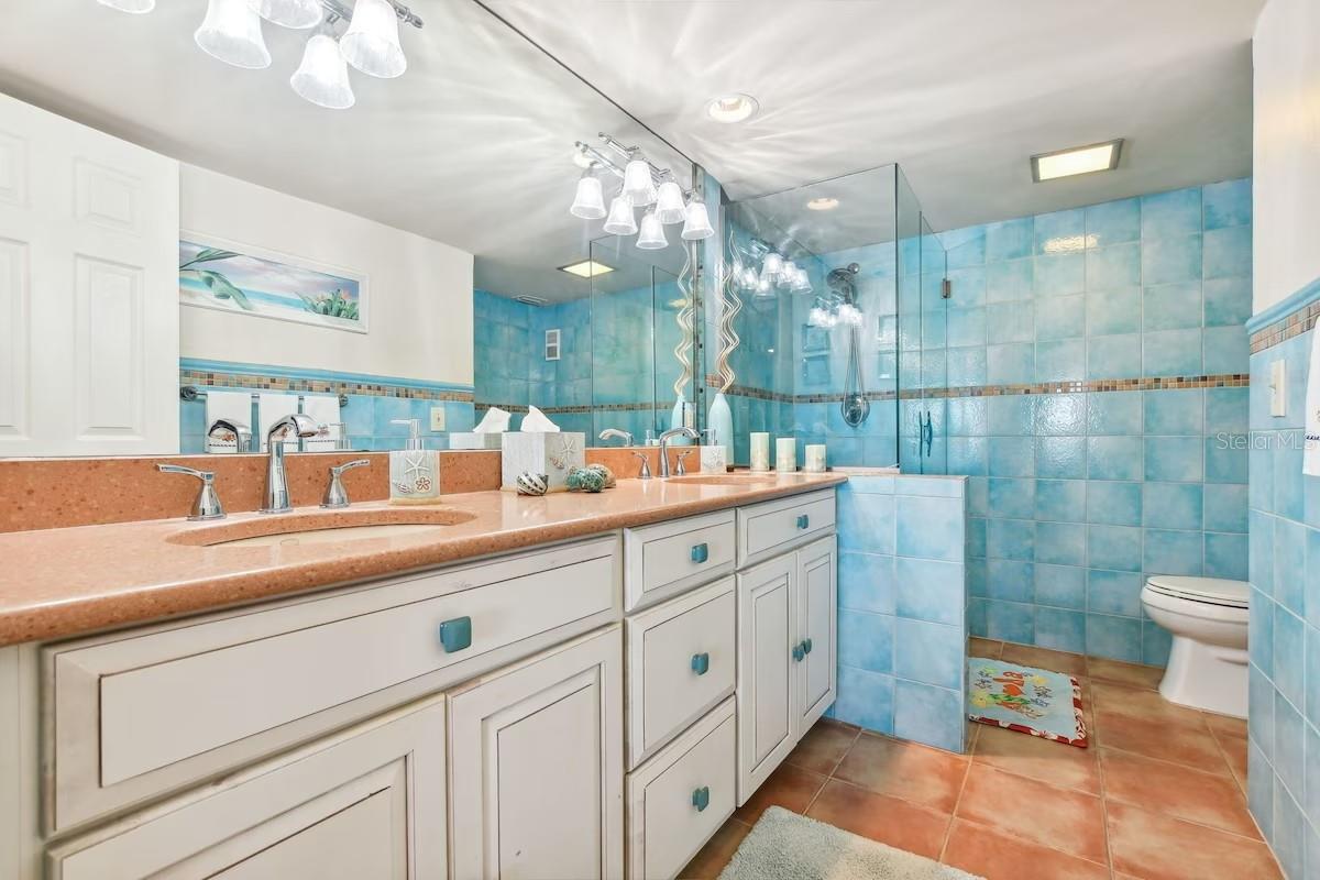 Master Bathroom - Spacious with large shower area.